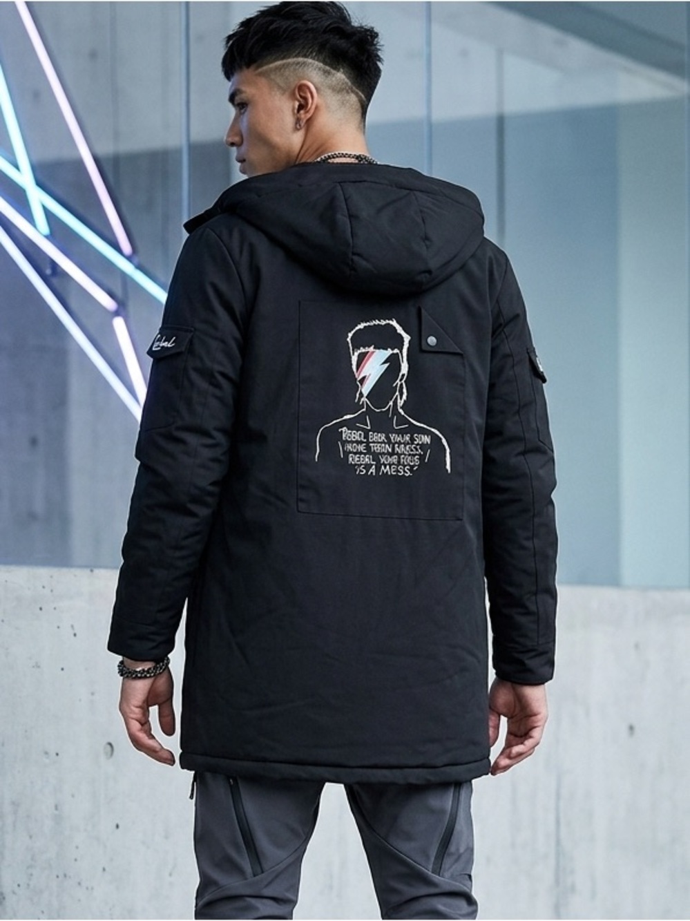 COOL YOUTH David Bowie "Rebel Rebel" Hooded Down Parka Jacket